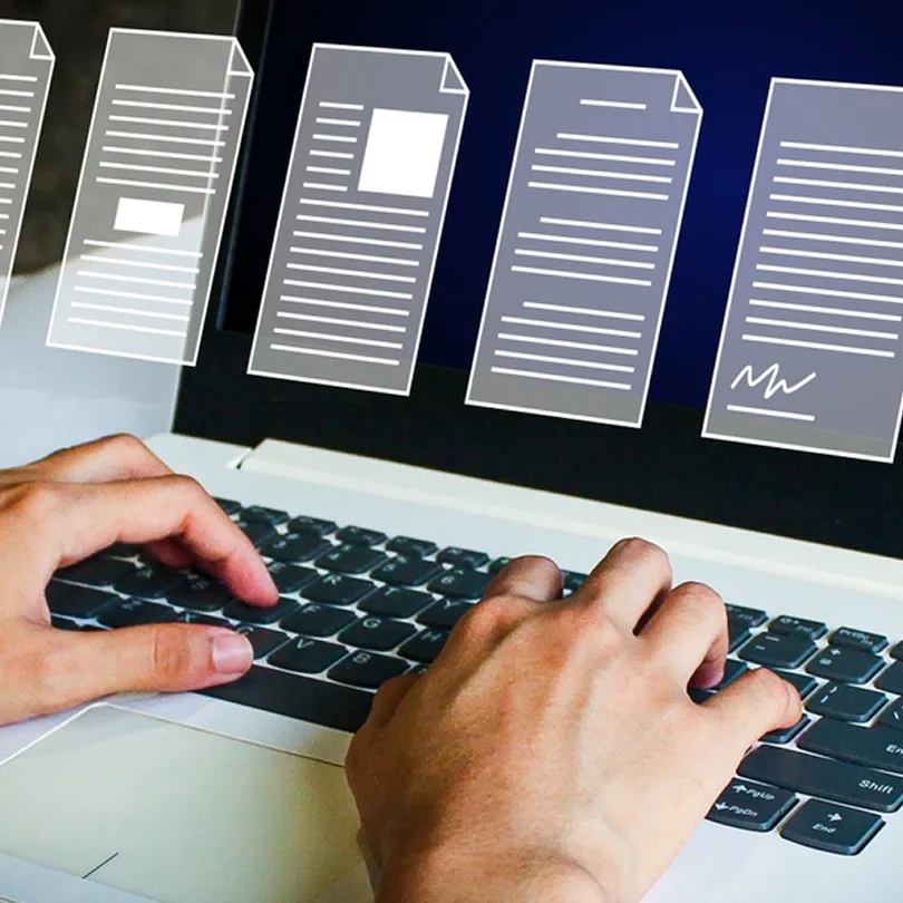 Illustration for Content creation and marketing services including blogs social media and video content