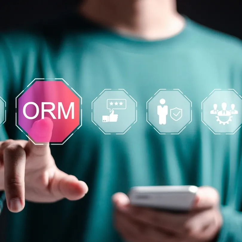 Illustration for Online reputation management services to protect enhance and build brand trust